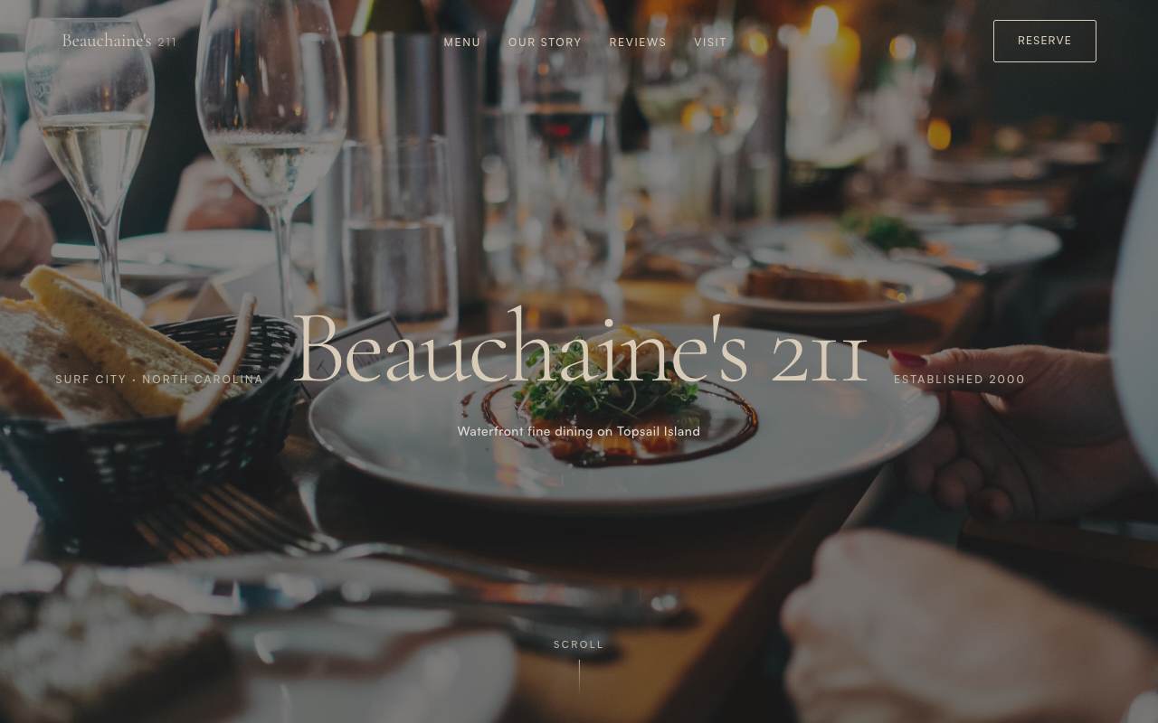 Homepage of the Beauchaine's 211 demo site